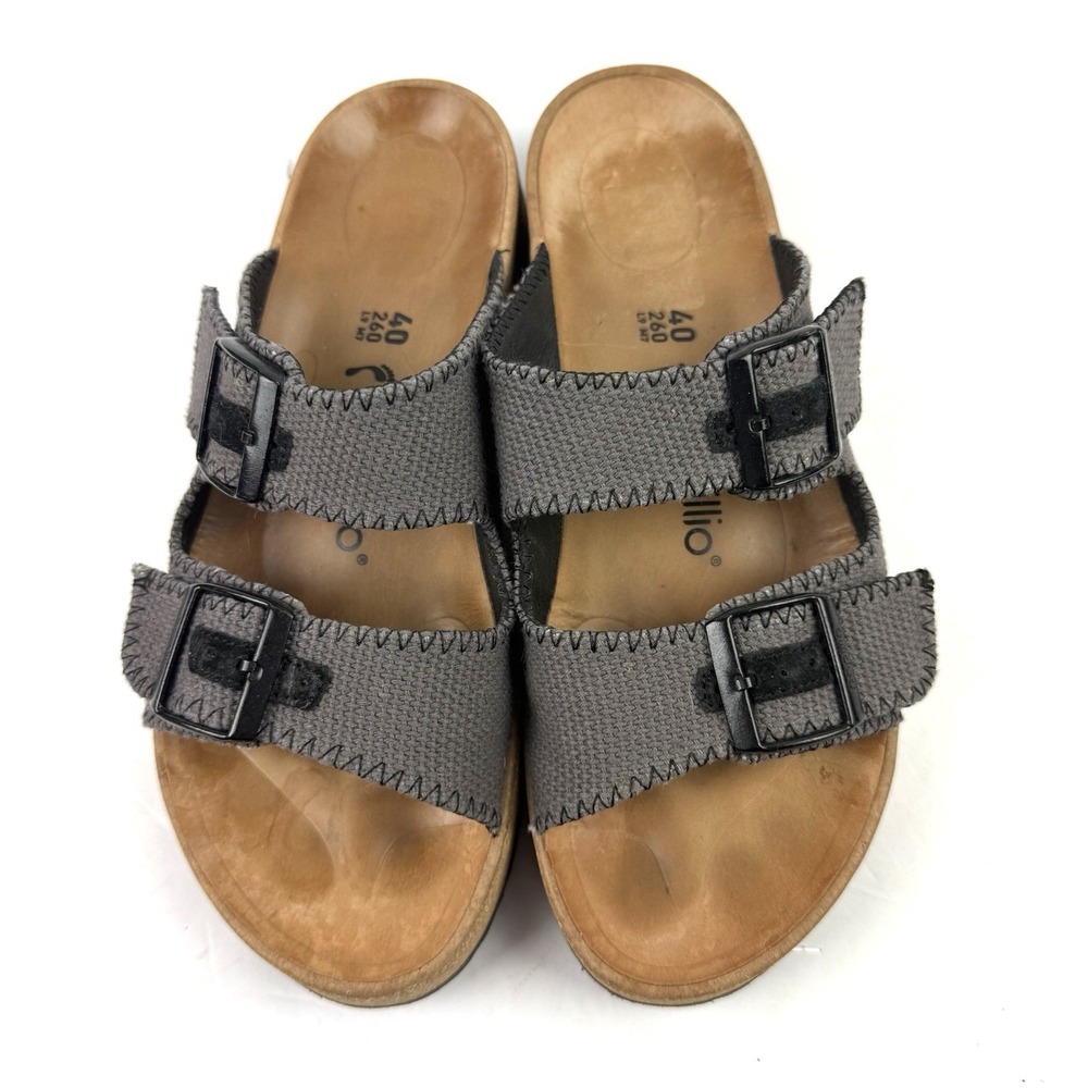 Papillio Gabriela Sandals 40 Narrow Anthracite Gray Slip On Platform Shoes